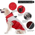 thumbnail image 4 of Dog Winter Coat Warm Dog Jacket Reflective Dog Cold Weather Coat Clothes Waterproof Dog Vest with Leash Hole for Medium Large Dogs, XL-6XL, 4 of 7