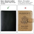 thumbnail image 5 of Black RFID Blocking Genuine Leather Travel Passport Wallet Holder, 5 of 11
