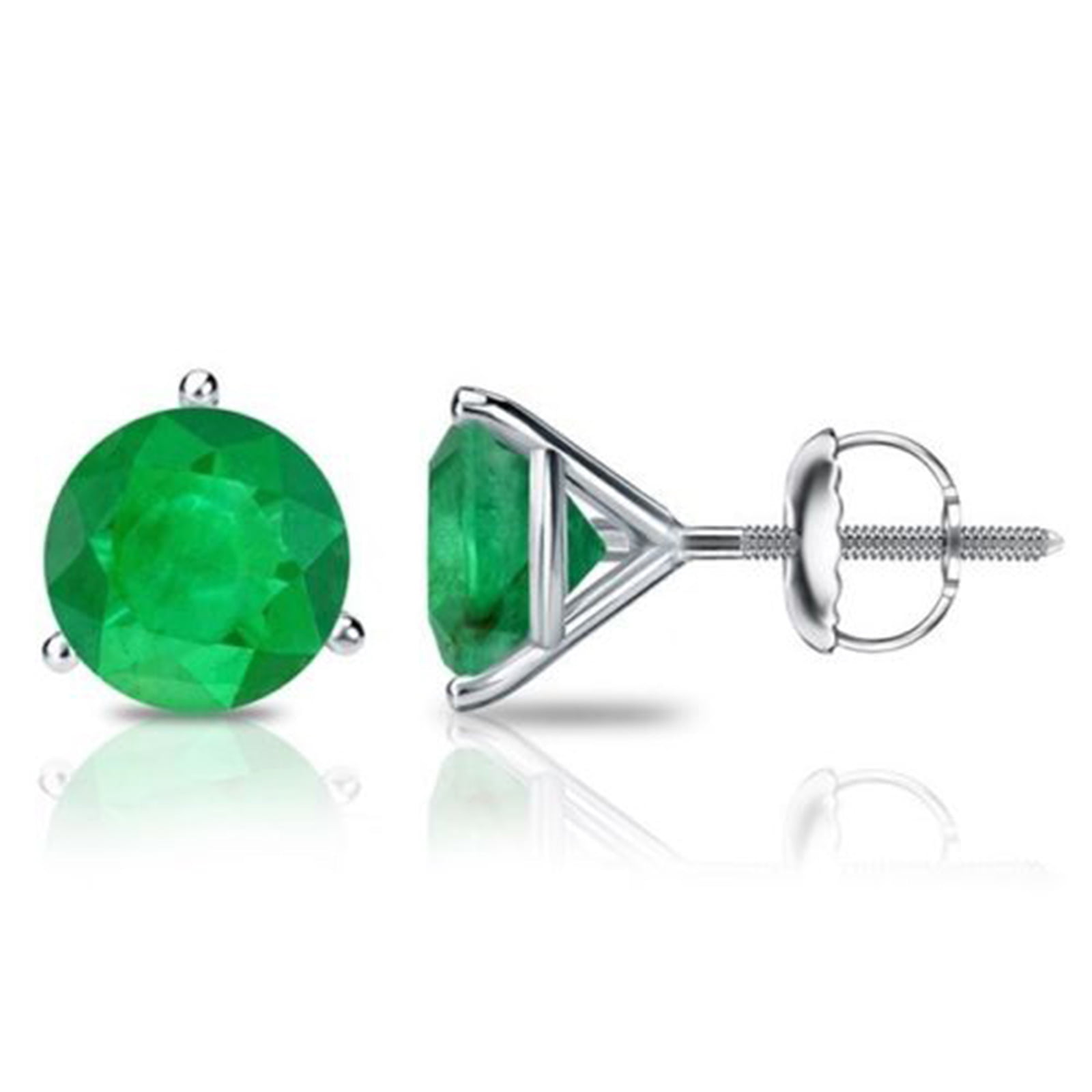 Details about   4Ct Heart Brilliant Cut Green Emerald Drop Dangle Earrings 14K White Gold Over