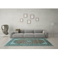 thumbnail image 3 of Ahgly Company Indoor Square Persian Light Blue Traditional Area Rugs, 6' Square, 3 of 4