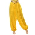 thumbnail image 1 of Sequin Pants Belly Dance Performance Dance Pants - Chiffon Highlight Pants - S-L Sizes, 1 of 3