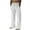 White-40, variant on Mens Casual Pants Elastic Cotton Linen Comfy Full Length Trouser