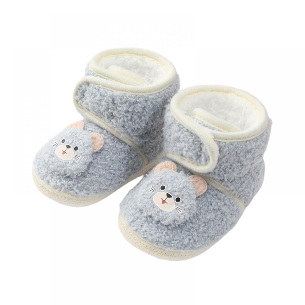 Soft Baby Toddler Boys Girls Cartoon Anti-Slip Ankle Warm Slippers Crib Socks 