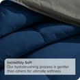 thumbnail image 4 of Bare Home 5-Piece Reversible Bed-in-a-Bag, California King, Dark Blue/Gray Comforter with Light Gray Sheet Set, 4 of 7
