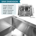 thumbnail image 3 of Single Kitchen Sink  Drop-in Kitchen Sink with Accessories  Stainless Steel Deep Sink for Bar  Kitchen  Workstation  Sliver, 3 of 8
