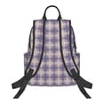thumbnail image 2 of Balery Purple Floral Gingham Check Plaid Lightweight Backpack for Men and Women - Durable and Water-Resistant, Ideal for School, Work, Travel, and Everyday Use, 2 of 9
