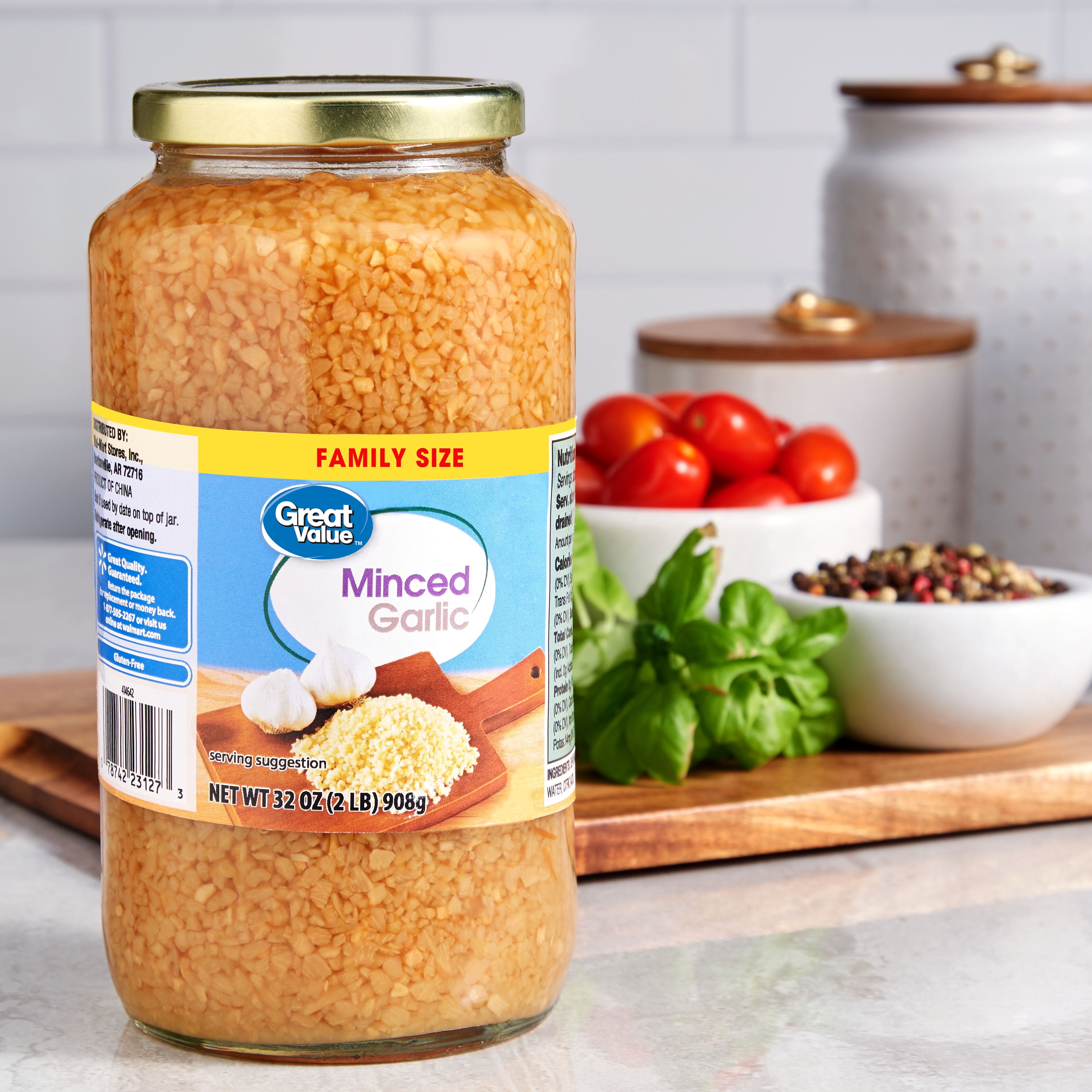 (2 Pack) Great Value Minced Garlic, Family Size, 32 oz