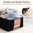 thumbnail image 4 of Lifewit 4 Pack Clothes Storage Foldable Storage And Organization Storage Bins With Lids Blanket Storage With Clear Window Closet Storage With Reinforced Handles For Clothing Bedding Black, 4 of 5