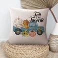 thumbnail image 4 of Funda de almohada Otoño Gonme Girasol Bienvenido Fundas de almohada cuadradas decorativas Feliz Otoño Funda de cojín de lino Cierre de cremallera Sofá Cama y decoración de automóvil, 4 of 4