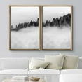 thumbnail image 2 of IDEA4WALL Framed Wall Art Clouds Over Black and White Pine Tree Forest Nature Wilderness Photography Modern Chic Landscape Dramatic for Living Room, Bedroom, Office -24"x36"x2 Natural, 2 of 5