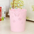 thumbnail image 5 of Wastepaper Baskets, Attractive Design Hollow Flower Shape For Bedroom Environmental Non-slip Base Plastic Lidless, 5 of 5