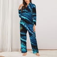 thumbnail image 2 of Naloa Blue Viper Snake Closeup Face Pajamas for Women Set, Womens Pajama Sets, Lounge Sets for Women, 2pjs for Women-Small, 2 of 7