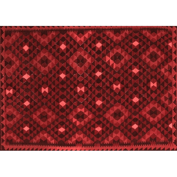 Ahgly Company Indoor Rectangle Oriental Red Traditional Area Rugs, 8' x 12'