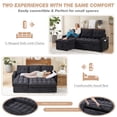 thumbnail image 4 of Lunale Convertible Sofa Bed with Reversible Storage Chaise, Sleeper Sectional Sofa with USB Charging Ports, L-Shaped Sectional Sofa for Apartment, Black Chenille, 4 of 7