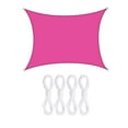 thumbnail image 1 of Heavy Duty Rectangle Waterproof Sun Shade Sail Canopy 95% Uv Block Sunscreen Awning With 4 Mounting Ropes For Outdoor Garden Patio, Rose Pink, 1 of 5