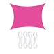 thumbnail image 1 of Toldo vela rectangular resistente, impermeable, con protección solar del 95 % de los rayos UV y 4 cuerdas de montaje para jardín y patio, color rosa, 1 of 5