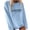 Blue, variant on Lindreshi Sweatshirts for Women Women's Printed Round Neck Pullover Long Sleeved Casual Women's