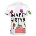 thumbnail image 5 of Happy Birthday! Men Zipper T-shirt Summer Casual Short Sleeve T-shirt Top, 5 of 7