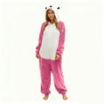 thumbnail image 5 of AUNVITO Unisex Adult Bear Print Fleece Pajamas Onesie with Pocket Cozy and Warm Winter Sleepwear, 5 of 8