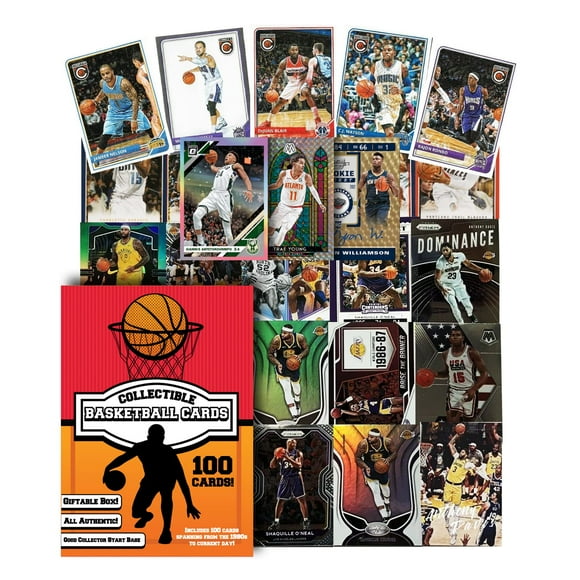Juego de cartas coleccionables de baloncesto, 100 unidades, totalmente nuevas