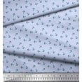 thumbnail image 2 of Soimoi Blue Georgette Viscose Fabric Anchor Hook Nautical Print Sewing Fabric Yard 42 Inch Wide, 2 of 3