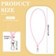 thumbnail image 2 of Cordón de perlas Uxcell, Lanyard para insignias ID, Cadena para teléfono celular, Soporte de llaves, Llavero elegante, Rosa, 2 of 6