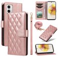 thumbnail image 1 of Motorola MOTO G73 Phone Case , Wallet Flip Cover Adjustable Crossbody Lanyard Magnetic Card Slots, 1 of 5