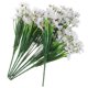 thumbnail image 4 of GOOHOCHY 8 piezas de flores artificiales violetas decorativas, tallos de flores violetas artificiales, adornos de plantas falsas, 4 of 8