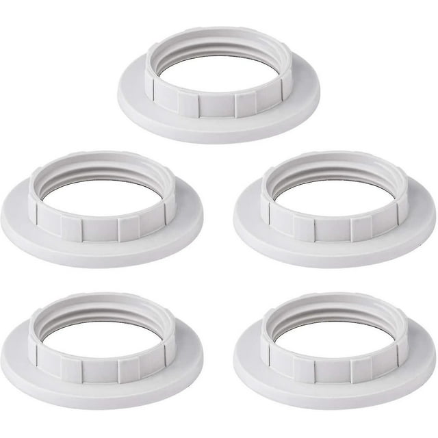 Anillo reductor de pantalla de lámpara, convertidor E27 para soporte de lámpara, anillo adaptador de arandela de ajuste de pantalla de plástico giratorio, 10 Uds.