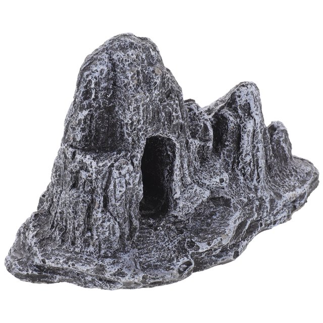 BEADCEST Ornement de Jardin Mini Rocaille Ciment Composite Noir Décoration Micro Paysage 1 PCS