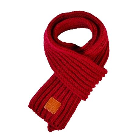 

Listenwind Infant Kids Winter Warm Knit Scarves Wrap Solid Color Warm Scarf Neck Warmer for Toddlers Boys Girls