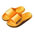 thumbnail image 4 of HNMKIU Couple Sandals Comfortable Summer Outdoor Indoor Bathroom Beach Unisex Slides for Casual Everyday Footwear Shoes for Men Yellow,10, 4 of 8