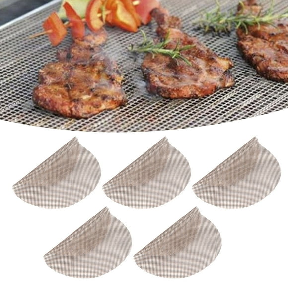 Alfombrilla para parrilla de Barbacoa Resistente A Altas Tempteras, 5 UDS., Para Rejilla Antiadherente, Rebanada de Pizza, 36 cm de DiáMetro