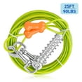 thumbnail image 4 of Petfamily Dog Stake and Tie Out Cable with Buffer Spring for Medium to Large Dogs, Green, 25FT 90LBS, 4 of 9