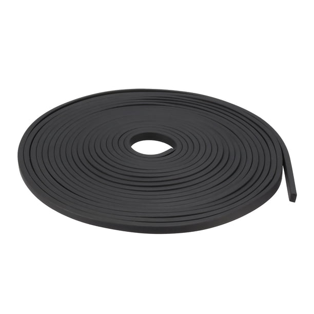 Tira de sellado de goma rectangular sólida única de Bargains de 5 mm de ancho, 3 mm de grosor y 1 metro de largo, negra, 5 mm x 3 mm x 5 m