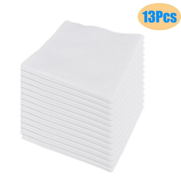 Solid White Handkerchiefs, EEEkit 100% Cotton Soft Hankies, 13pcs Men's  Pocket Squares Classic Pure Cotton Handkerchiefs for Men Women Kids, Pure  Cotton Square Sheets, Gift for Mother Father Baby - Walmart.com