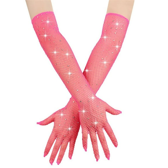 Gloves for Women Long Openwork Dress Design with Sparkle Detail Extended Arm Coverage and Statement Styling Womens Gloves