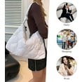 thumbnail image 7 of LinYooLi Quilted Tote Bag for Women, Soft Puffer Tote Bag Lightweight Trendy Designer Lozenge Cos Bag Handbags, 7 of 7