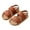 Brown, variant on Girls Flat Sandals Open Toe Double Strap Slip on Flower Shoes Non Slip Summer Beach Slides