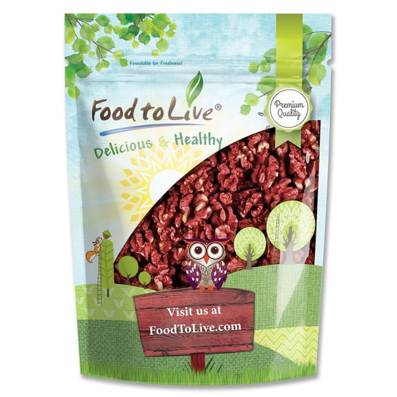 California Livermore Red Walnuts, 8 Ounces — Kosher, Raw, Vegan — by Food to Live