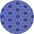 thumbnail image 1 of Ahgly Company Machine Washable Indoor Round Transitional Sky Blue Area Rugs, 5' Round, 1 of 7