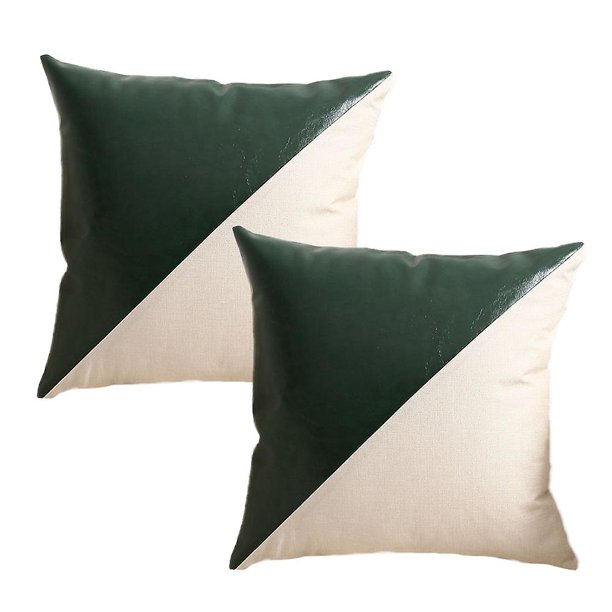 45*45cm Funda de almohada con costuras de Pu, 2 uds., funda de almohada moderna y sencilla Ins Wind, funda de almohada para sofá o coche para el hogar, estilo 1, 45x45cm