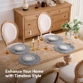 thumbnail image 3 of Two Tone Cotton 15" Round Woven Placemat Sets, 4-Pack Black, 3 of 7