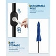 thumbnail image 3 of 9FT Outdoor Patio Umbrella with Crank Lift, Double Layer Wind Vent & Push-Button Tilt,UV Protection, Waterproof, Heavy Duty 8 Rib Design for Deck, Pool, Garden, 3 of 7