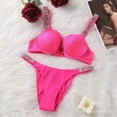 thumbnail image 4 of Sujetador Push up de las mujeres, Rhinestone plateado, Sexy letra Panty conjunto. 2022 GI0U, 4 of 5