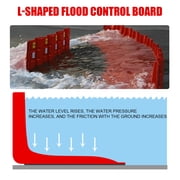 10 Pcs Flood Protection Barrier, Abs L-Shaped Baffle Flood Barriers, Removable Flood Panels Mobile Flood Protection Panels, Flood Barrier for Shopping Malls, Subway Stations, Garages, Dams