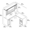 thumbnail image 7 of Atlin Designs Farmhouse Wood L Shaped Desk with Hutch in Antique White/Maple, 7 of 7