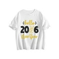 thumbnail image 2 of 2026 Happy New Year T-Shirt 𝓴𝓲𝓭𝓼 White T-Shirt With Gold Glitter Design, Festive Party Tee For New Year Celebration, Casual Holiday Top For 𝓴𝓲𝓭𝓼 130cm, 2 of 7