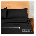 thumbnail image 3 of Juego De Sábanas Matrimonial 100% Microfibra Modelo Negro, 3 of 4