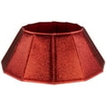 thumbnail image 1 of Northlight 26" Glittery Red Fabric Hexagonal Christmas Tree Collar, 1 of 6